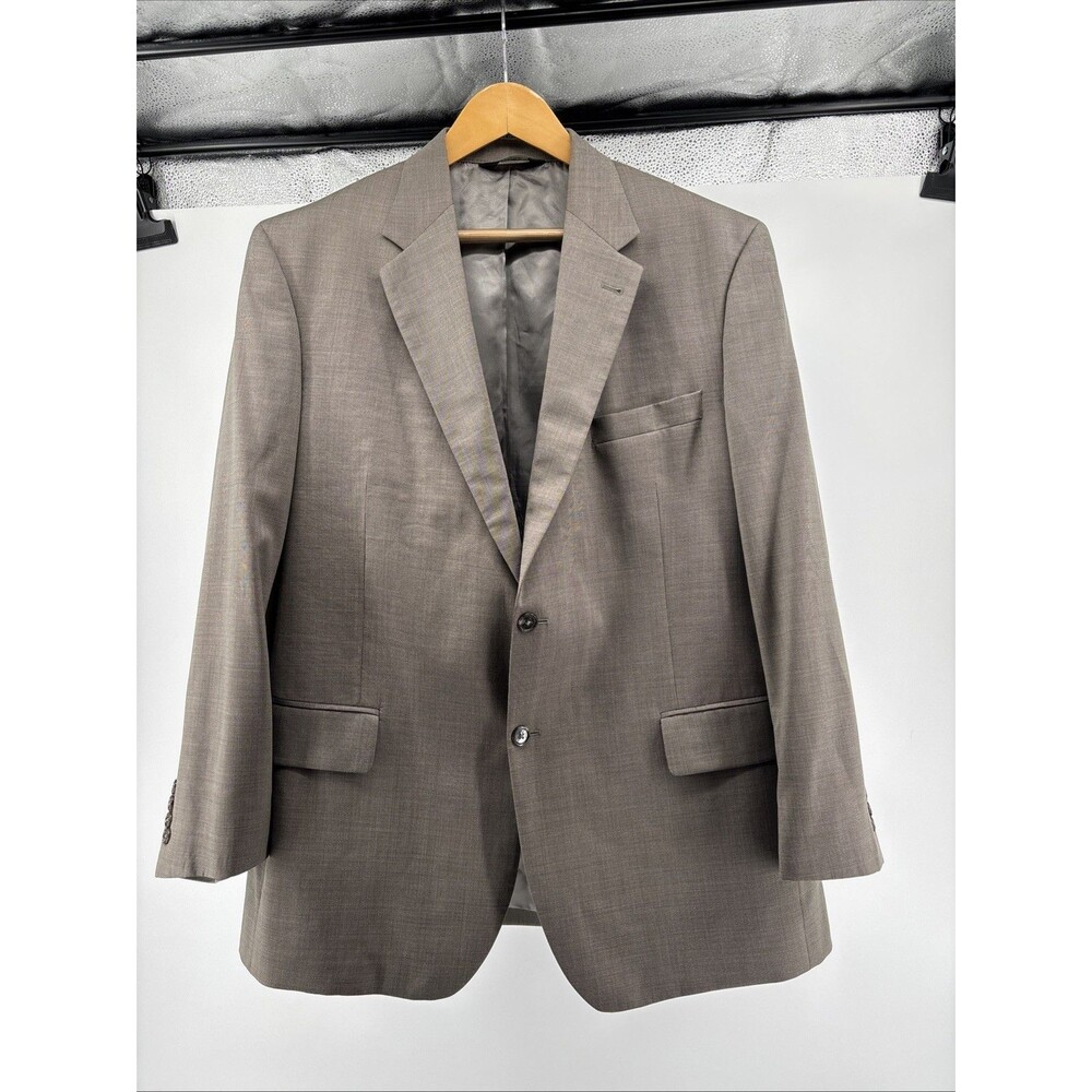 Jos. A. Bank Signature Collection Wool Brown 2 Button Blazer Jacket Men Size 44R